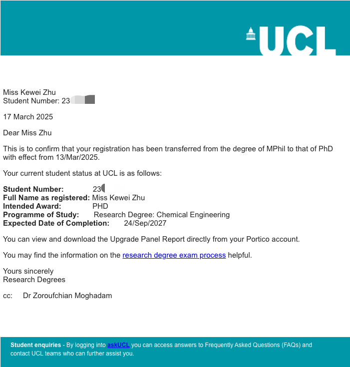 Confirmation of Intended Award